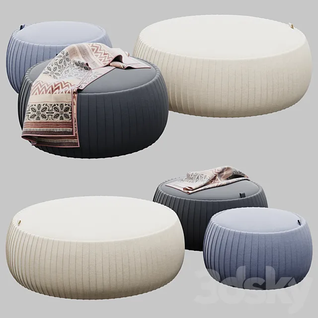 Tonin Casa PLISSÈ | Storage pouf 3DModel