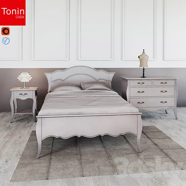 Tonincasa bedroom set 3D Model
