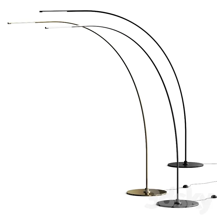 Tonino Lamborghini Casa FD Oval Floor Lamps 3D Model