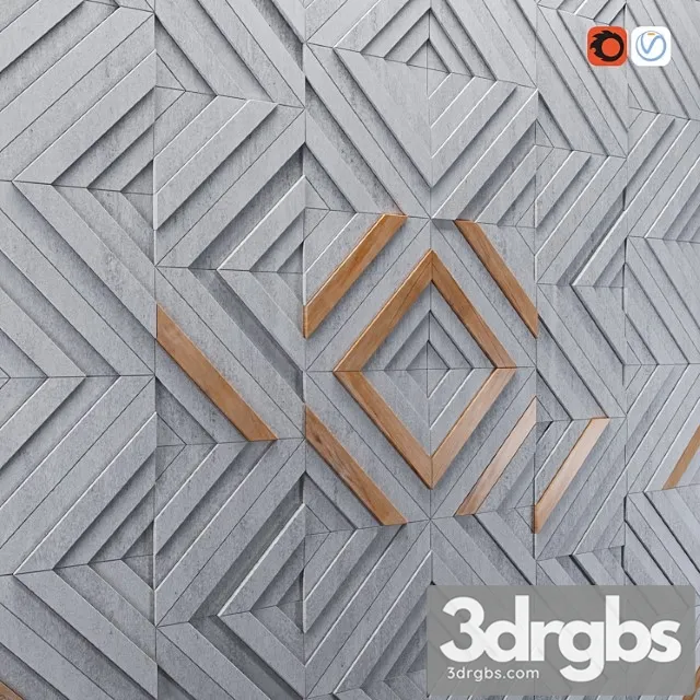 Tonk gama decor wood panel 3D Model Download