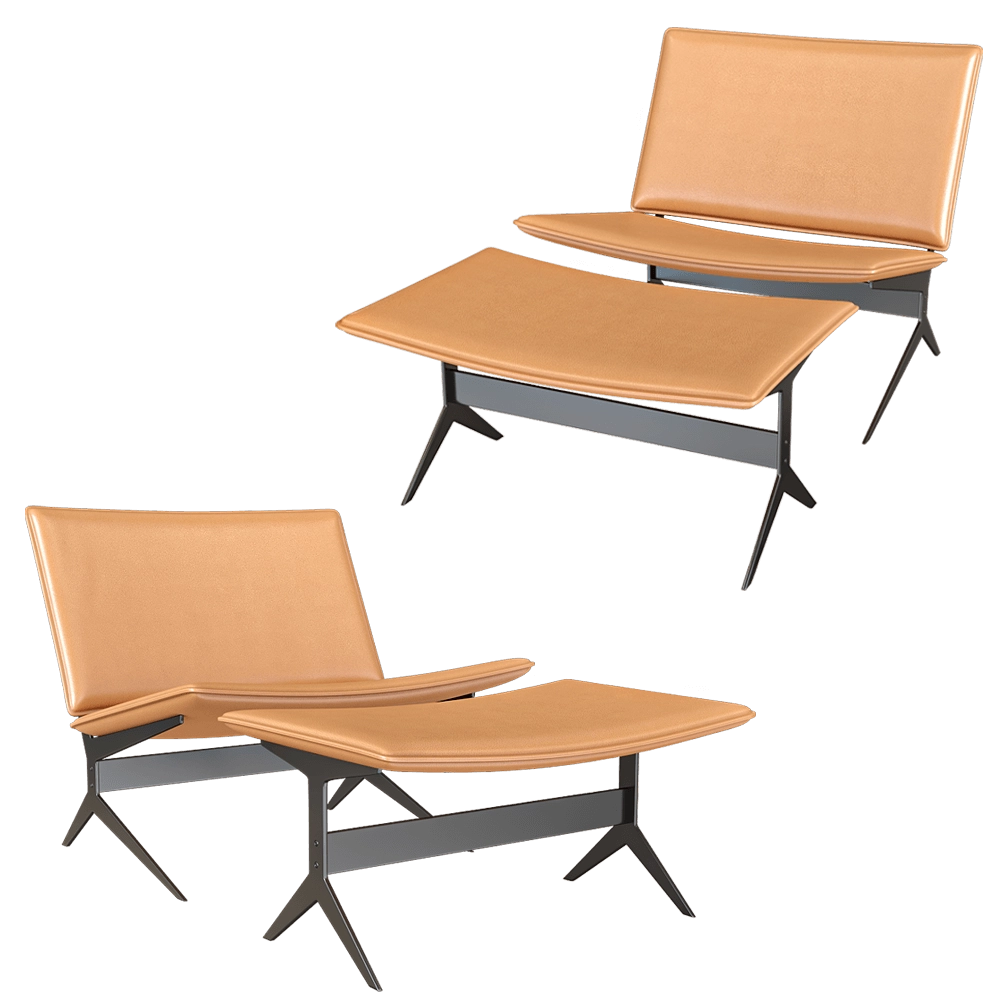 Top concept – Armchair with ottoman Fly 3D Model