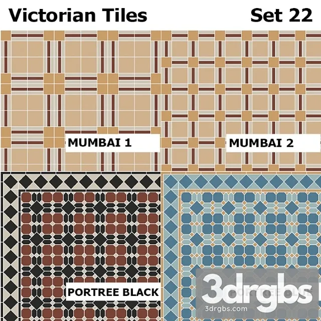 Topcer Victorian Tiles Set 22 3D Model Download