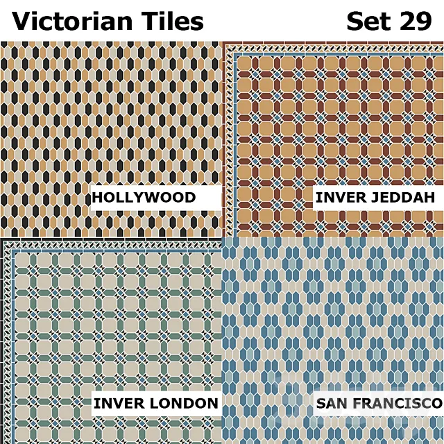 Topcer Victorian Tiles Set 29 3D Model