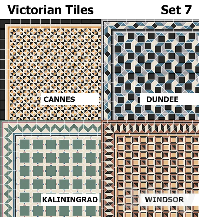 Topcer Victorian Tiles Set7 3DModel Topcer Victorian Tiles Set7 3DModel