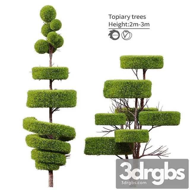 Topiary Trees 3D Model Download