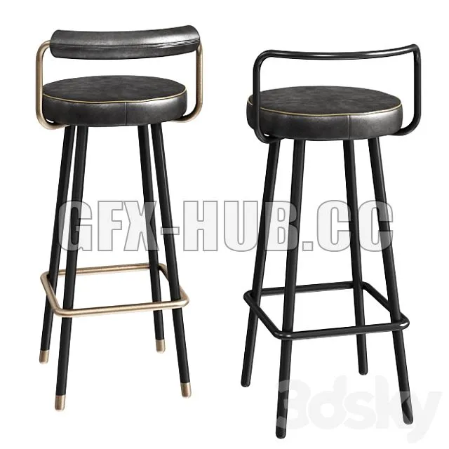 ToposWorkshop Block BA Bar Stool 3D Model