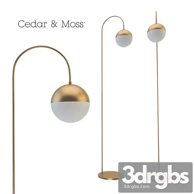 Torcher cedar & moss floor lamp 3D Model Download