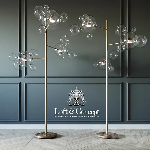 Torcher giopato & coombes bolle bls 14 floor lamp 3D Model Torcher giopato & coombes bolle bls 14 floor lamp 3D Model