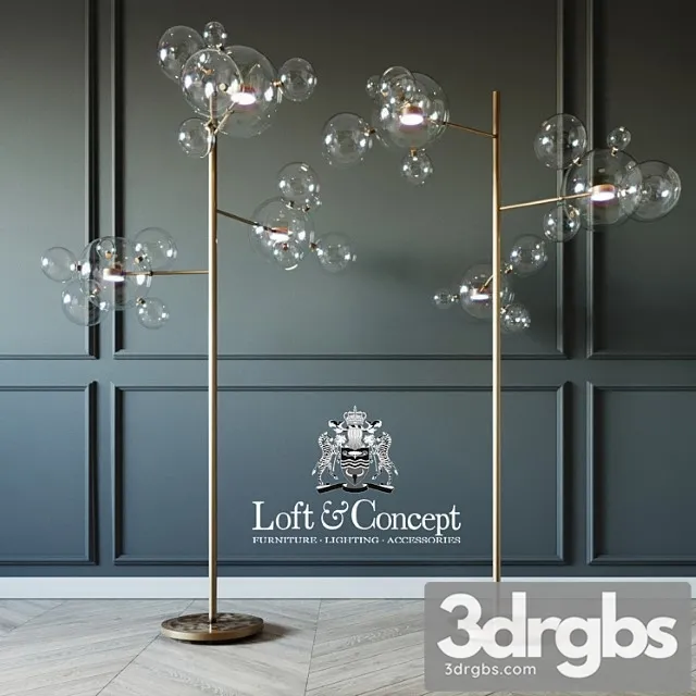 Torcher giopato & coombes bolle bls 14 floor lamp 3D Model Download
