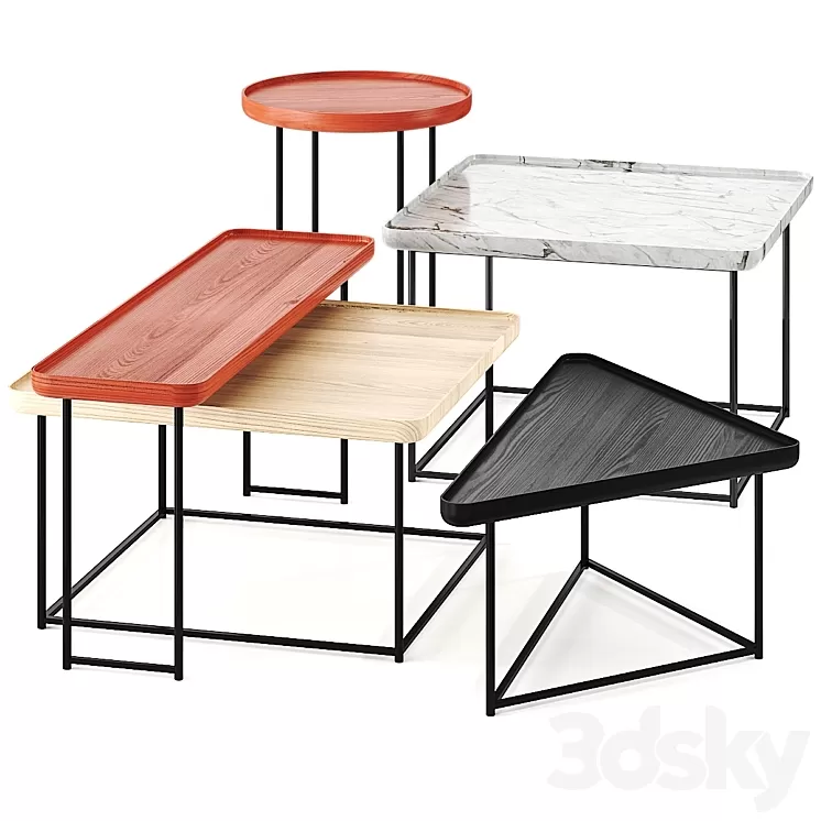 Torei Cassina Tables 3D Model Free Download