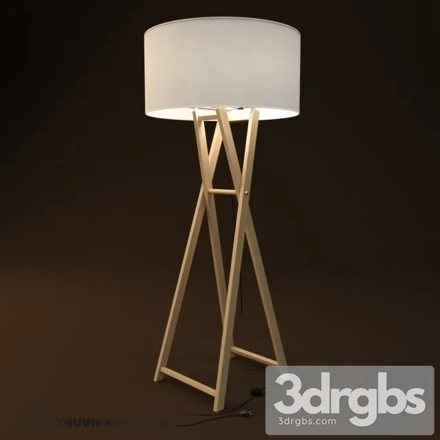 Torher Wood Floor Lampr 3D Model Download