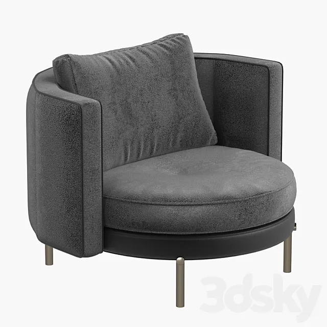 Torii Armchair by Minotti nendo design 3DModel