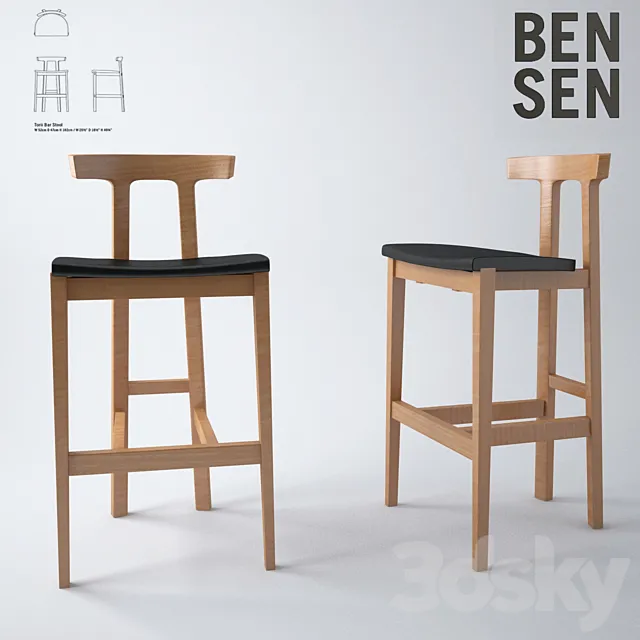Torii Barstools _ Bensen 3D Model Torii Barstools _ Bensen 3D Model