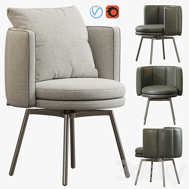 TORII DINING ARMCHAIR MINOTTI 3DModel