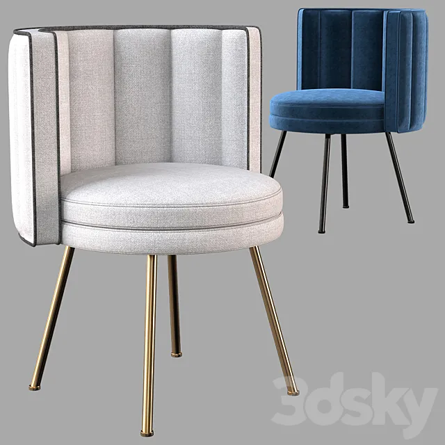 Torii dining chairs minotti 3D Model