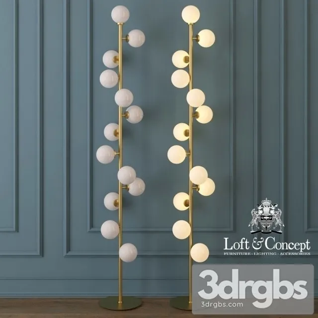 Torsher Bubble Stik Cold Floor Lamp 3D Model Download