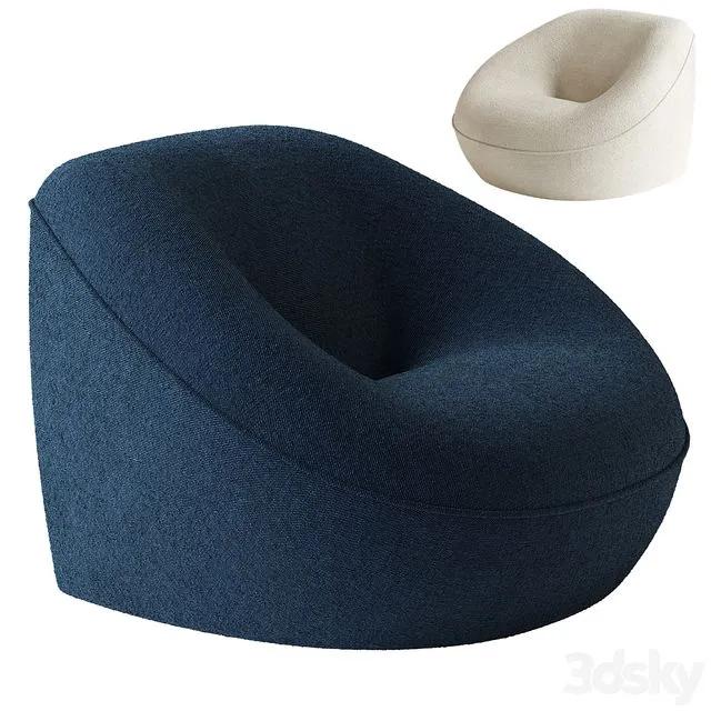 Tortello armchair by B&B Italia 3D Model Tortello armchair by B&B Italia 3D Model