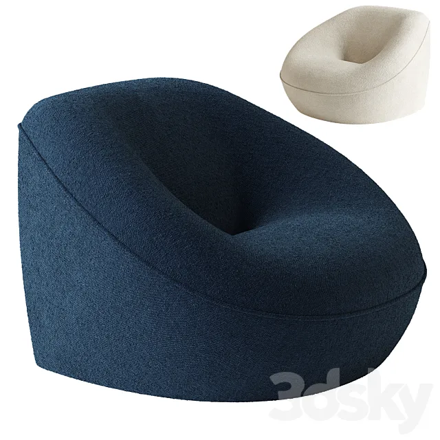 Tortello armchair by B&B Italia 3D Model Tortello armchair by B&B Italia 3D Model