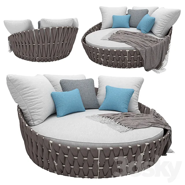 Tosca daybed 3D Model Tosca daybed 3D Model