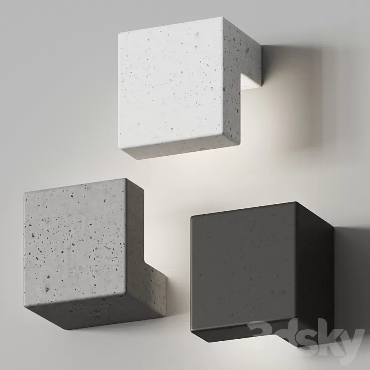 Toscot Edge Wall Lamp 3D Model Toscot Edge Wall Lamp 3D Model