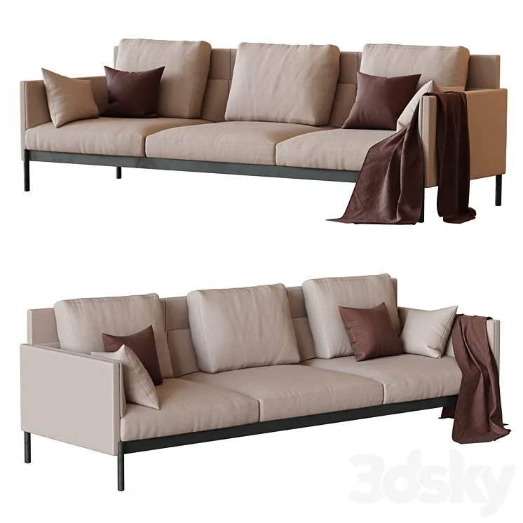 Total Sofa – 3 Seat Standart – PART & WHOLE 3D Model Free Download