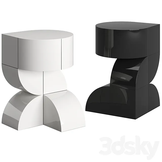 Totem 01 Gueridon Stool by Forest & Giaconia 3DModel Totem 01 Gueridon Stool by Forest & Giaconia 3DModel