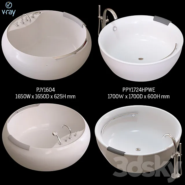 TOTO bathtub faucet: PJY1604 PPY1724HPWE TBS02202B TBP01301B 3D Model