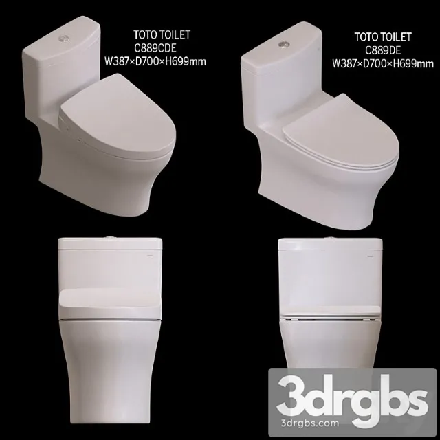 Toto Toilet C889cde C889de 4 3D Model Download