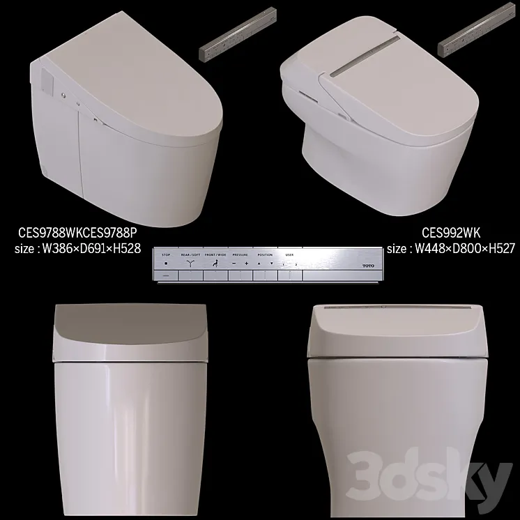 toto toilet CES992WK CES9788WKCES9788P 3D Model Free Download