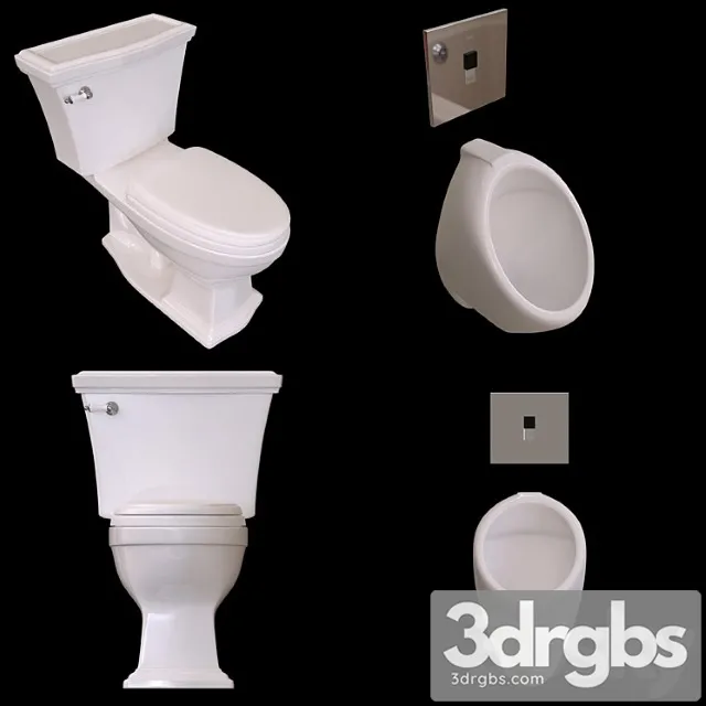 Toto Toilet Male Urinal 3D Model Download