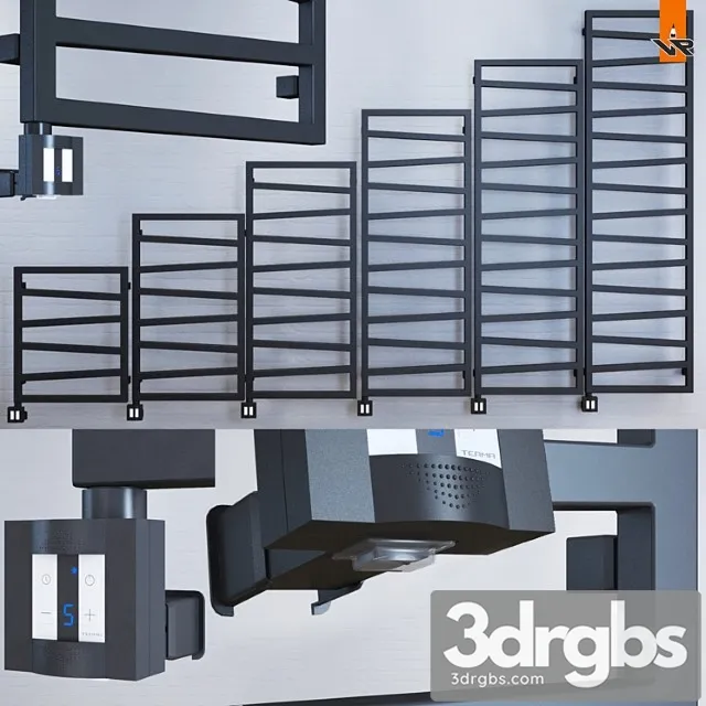 Towel Dryer Terma Zigzag Metallic Black 3D Model Download Towel Dryer Terma Zigzag Metallic Black 3D Model Download