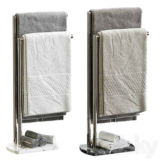 Towel Holder Hanger Showerdrape Octavia 3D Model Towel Holder Hanger Showerdrape Octavia 3D Model