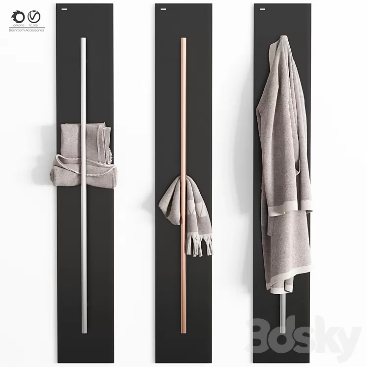 towel set 002 3D Model Free Download