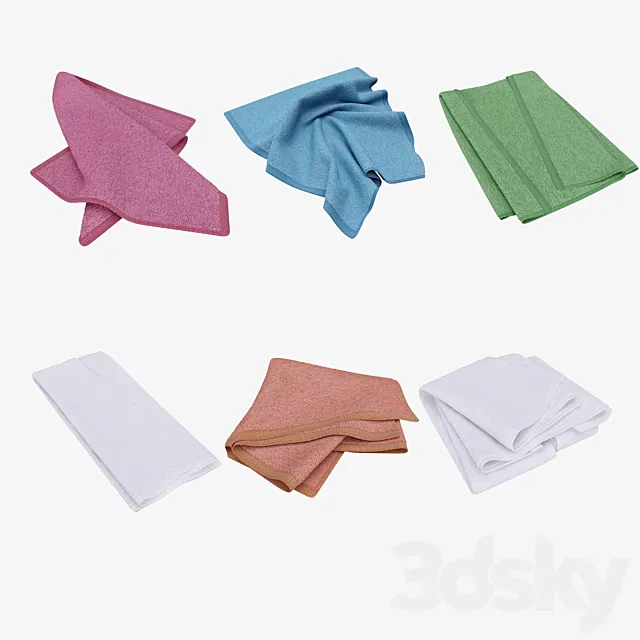 Towel set 3DModel Towel set 3DModel