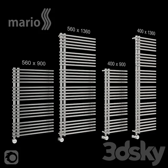 Towel warmers Mario Premium Marseille. 3D Model