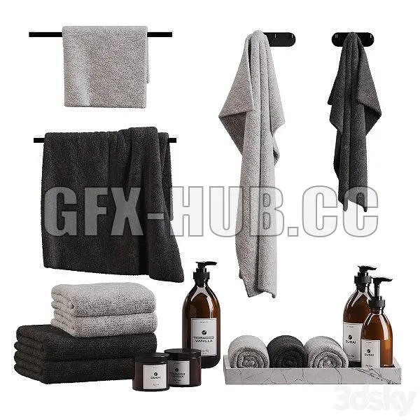 Towels 12 3D Model Towels 12 3D Model