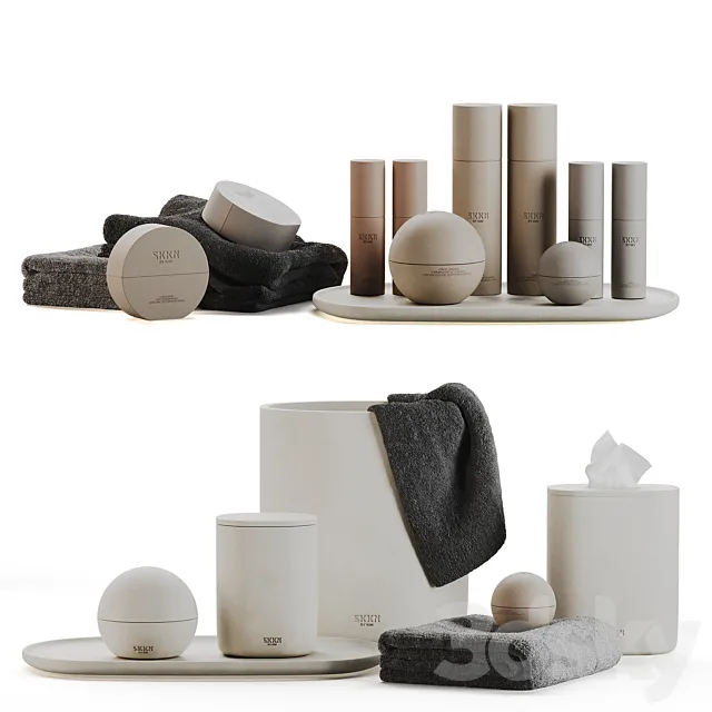 Towels 25 SKKN BY KIM set 3DModel Towels 25 SKKN BY KIM set 3DModel