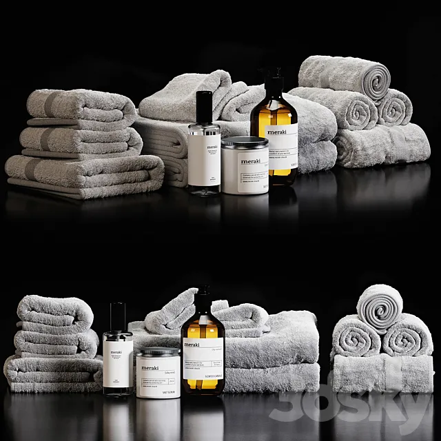 towels 40 3DModel