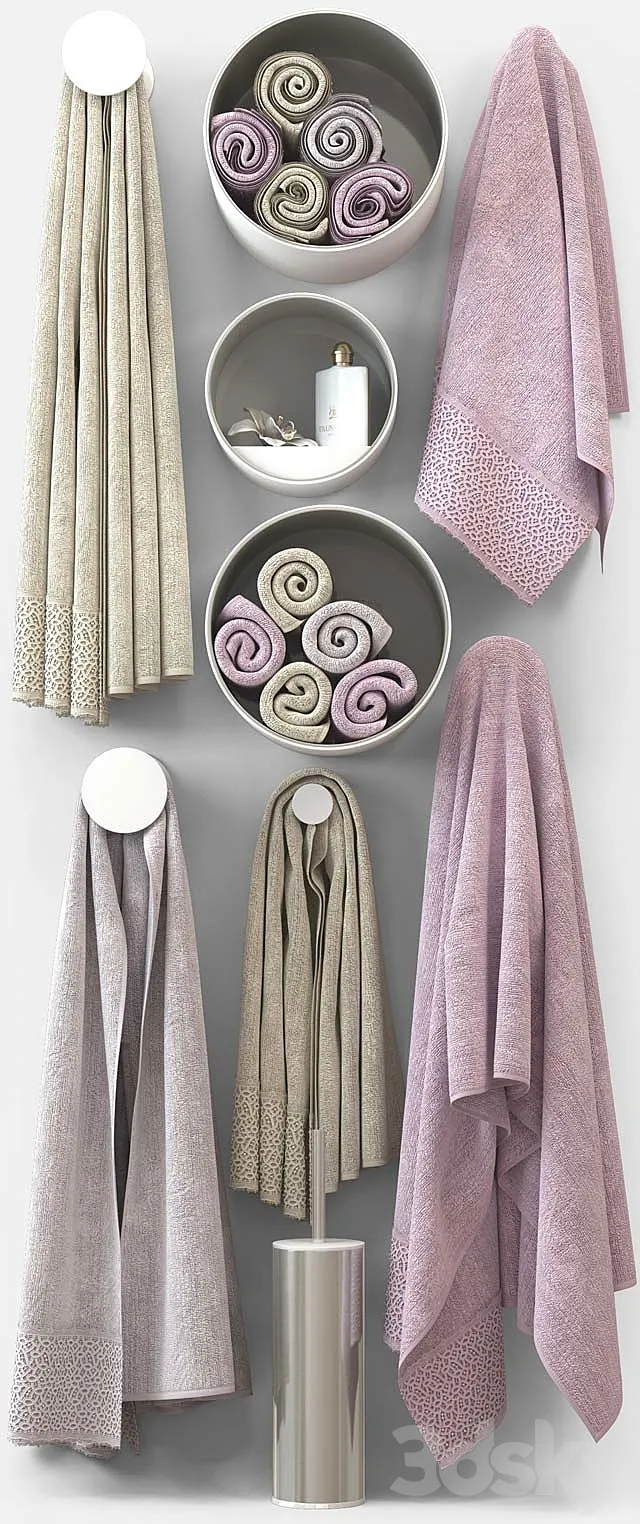 Towels m24 3D Model Towels m24 3D Model