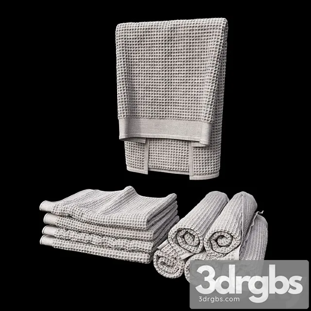 Towels Waffle Set 3D Model Download