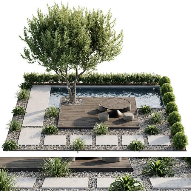 Town Square and Outdoor Plants 6 3D Model Town Square and Outdoor Plants 6 3D Model