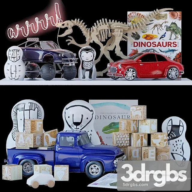 Toy A Set Of Toys for a Boy 3D Model Download