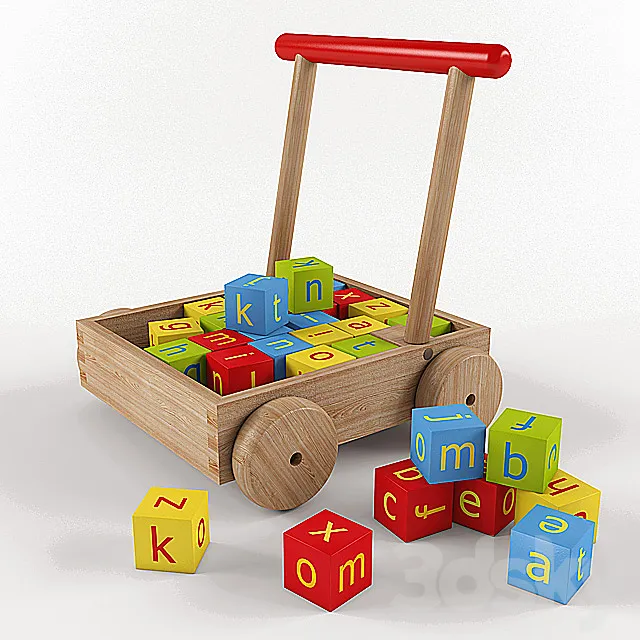 Toy-cart 3D Model Toy-cart 3D Model