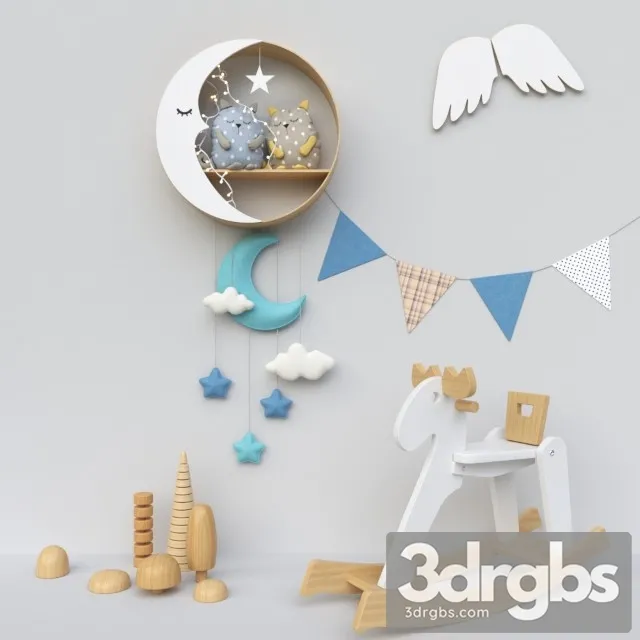 Toy Child Set 02 3D Model Download