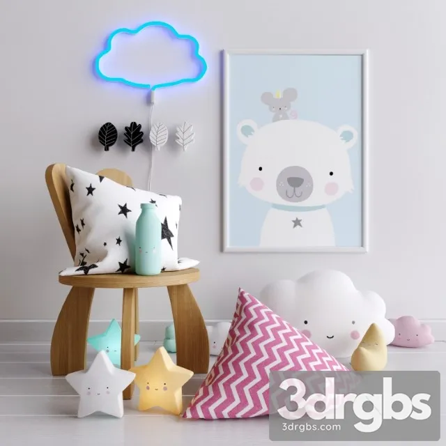 Toy Child Set 04 3D Model Download