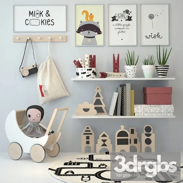 Toy Child Set 07 3D Model Download