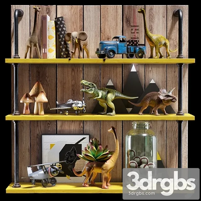 Toy Children Set 3D Model Download