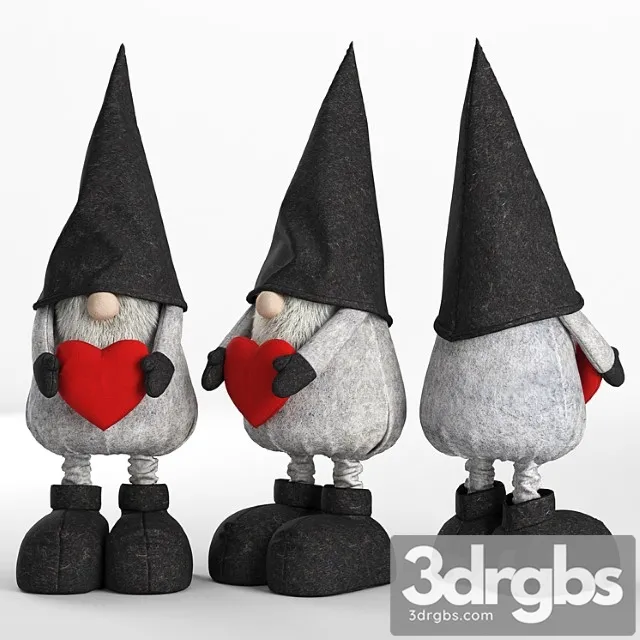 Toy Christmas Soft Toy Gnome 02 3D Model Download