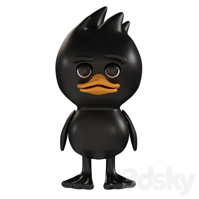 Toy collectible Tud Toy The Ugly Duck in three sizes 3D Model Toy collectible Tud Toy The Ugly Duck in three sizes 3D Model