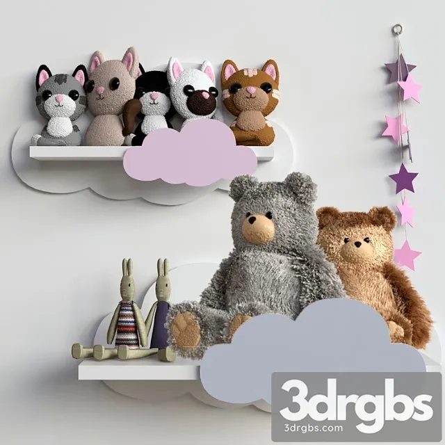 Toy Collection of Plush Toys for Children 3D Model Download